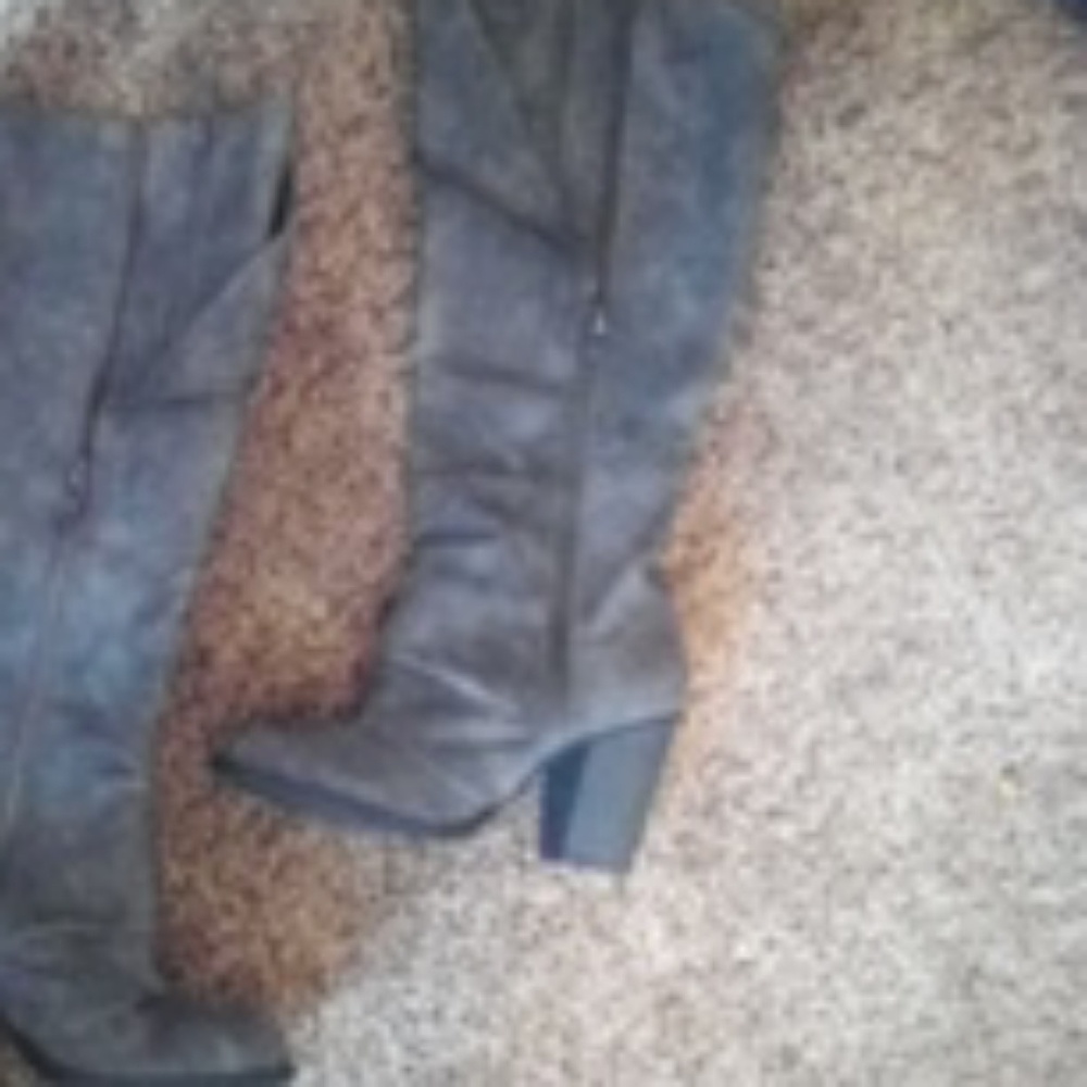 Tall grey boots
